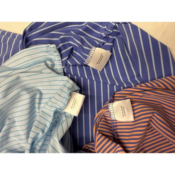 Lot Of 4  Peter Millar summer comfort Golf  Polo Shirt men’s size XL  striped - Picture 11 of 11